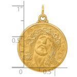 14k Jesus Medal Pendant - Image 3