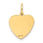 14k #1 GRANDDAUGHTER 14mm Engravable Heart Charm - Image 4