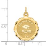 14k GRADUATION DAY with Cap 20mm Engravable Disc Charm - Image 3