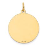 14k DACHSHUND 20mm Engravable Disc Dog Charm - Image 4