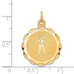 14k Baseball 20mm Engravable on Back Disc Charm - Image 4