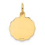14K Wedding Bells 14mm Engravable Disc Charm - Image 4