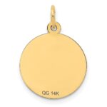 14K HAPPY ANNIVERSARY with Banner 16mm Engravable Disc Charm - Image 4