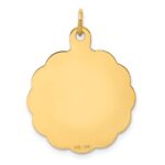 14K HAPPY ANNIVERSARY with Hearts 23mm Engravable Disc Charm - Image 4
