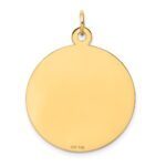 14K HAPPY ANNIVERSARY with Hearts 25mm Engravable Disc Charm - Image 4