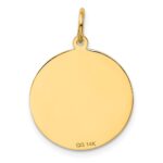 14K #1 DAD 19mm Engravable Disc Charm - Image 4