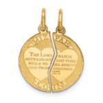 14K MIZPAH COIN 2-piece Round Charm