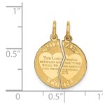 14K MIZPAH COIN 2-piece Round Charm - Image 2