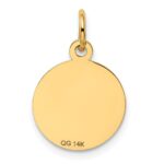 14k GRADUATION DAY with Cap 14mm Engravable Disc Charm - Image 4