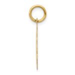 14k Polished and Satin Solid MY CONFIRMATION with Dove Scalloped Edge Round Disc Pendant - Image 2