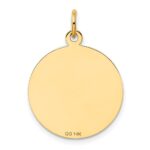 14k Polished and Satin Solid CONFIRMATION with Cross Round Disc Charm - Image 4