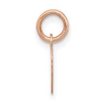 14K Rose Gold Polished Engravable 9mm Heart Disc Pendant - Image 2