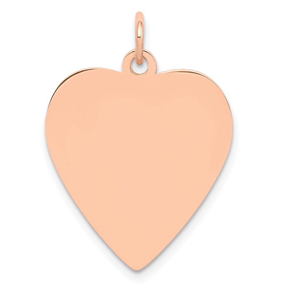 XAC811.jpg 14K Rose Gold Polished Engravable 19mm Heart Disc Pendant - Image 1