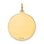 14k PUG 20mm Engravable Disc Dog Charm - Image 4