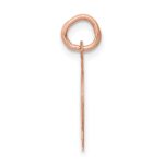 14k Rose Gold Polished and Satin Solid HOLY COMMUNION Diamond-cut Edge Round Disc Charm - Image 2