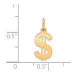 14k Polished Dollar Sign Charm - Image 3
