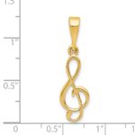 14k Treble Clef Charm - Image 3