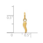 14k 3-D Italian Horn Charm - Image 3