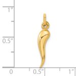 14k 3-D Italian Horn Charm - Image 3