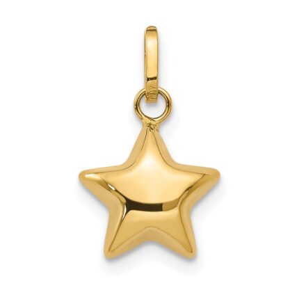 14k 3-D Puffed Star Charm