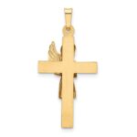 14K Two-Tone Angel and Cross Pendant - Image 4