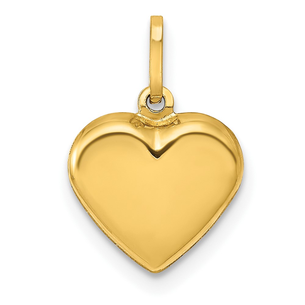 XCH352.jpg 14K Polished 3-D Puffed Heart Pendant - Image 1
