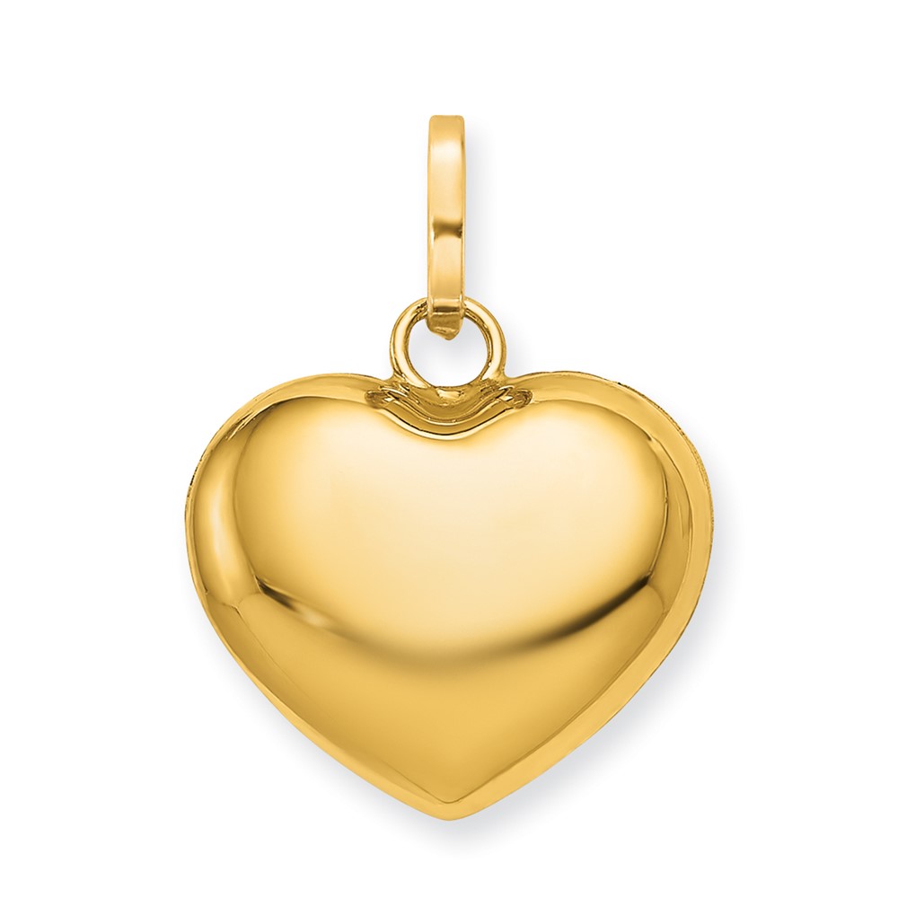 XCH355.jpg 14K Polished 3-D Puffed Heart Pendant - Image 1