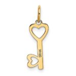 14K Polished Hearts Key Charm - Image 4