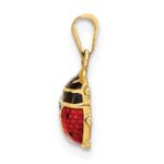 14K Red and Black Enameled Ladybug Pendant - Image 2