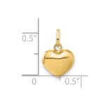 14K Polished 3-D Puffed Heart Pendant - Image 3