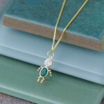 14k May Boy Synthetic Birthstone Charm - Image 4