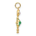 14k August Girl Synthetic Birthstone Charm - Image 2