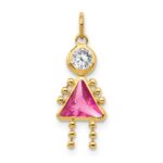 14k October Girl Synthetic Birthstone Charm