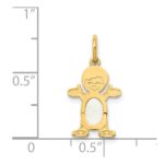 14K Boy Charm 6x4 Oval Genuine Opal-October - Image 3