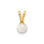 14k Children's 4-5mm White Round Freshwater Cultured Pearl Pendant and Post Earrings Set - Image 5