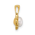 14k Polished 4-5mm Button White Freshwater Cultured Pearl Pendant - Image 2