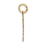 14k The Kids Small Girl with Ponytails Engravable Kiss Charm - Image 2