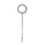 14k White Gold The Kids Small Girl with Ponytails Engravable Joy Charm - Image 2