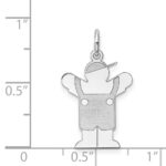 Sterling Silver Rhodium-plated Love Kid Charm - Image 4