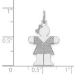 Sterling Silver Rhodium-plated Hugs Kid Charm - Image 4