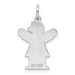 Sterling Silver Rhodium-plated Love Kid Charm - Image 3