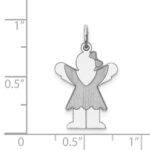 Sterling Silver Rhodium-plated Love Kid Charm - Image 4