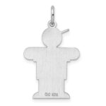 Sterling Silver Rhodium-plated Hugs Kid Charm - Image 3