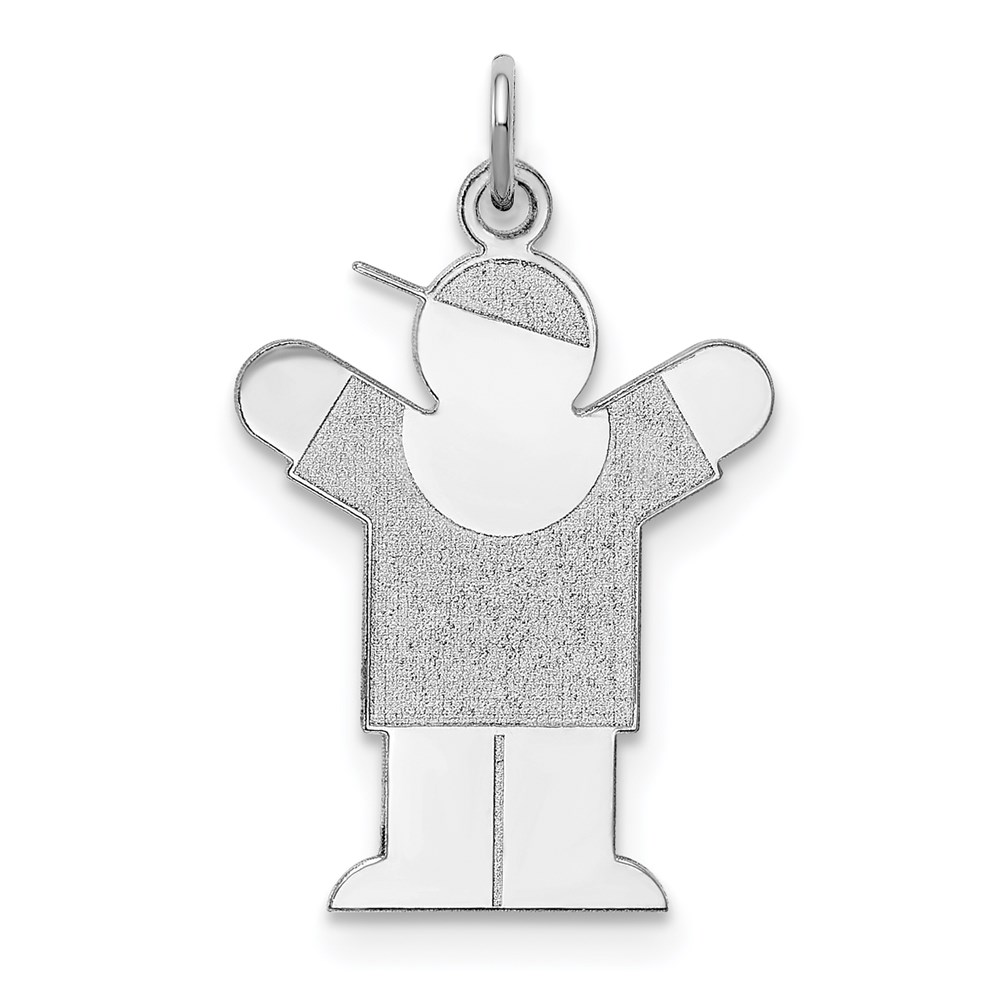 XK1218SS.jpg Sterling Silver Rhodium-plated Love Kid Charm - Image 1