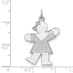 Sterling Silver Rhodium-plated Kiss Kid Charm - Image 4