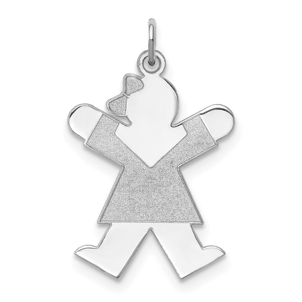 XK1222SS.jpg Sterling Silver Rhodium-plated Joy Kid Charm - Image 1