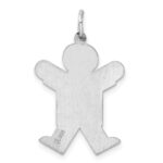 Sterling Silver Rhodium-plated Kid Charm - Image 3