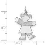 Sterling Silver Rhodium-plated Kid Charm - Image 4