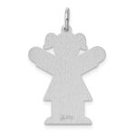 Sterling Silver Rhodium-plated Kid Charm - Image 4