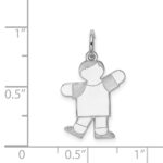 Sterling Silver Rhodium-plated Kid Charm - Image 3